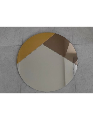 Runder Dekospiegel, zweifarbige Spiegeltafel in...