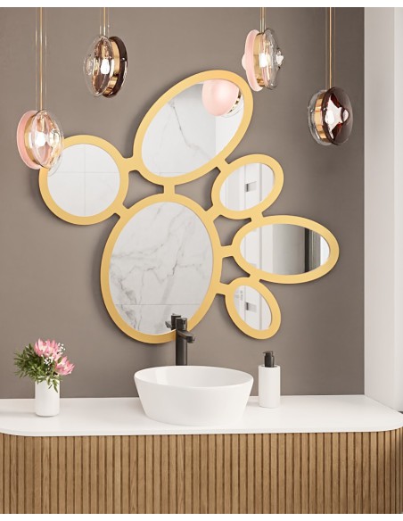 Dekospiegel über Konsole mit MDF-Rahmen – LENA - Rahmenfarbe nach Wahl