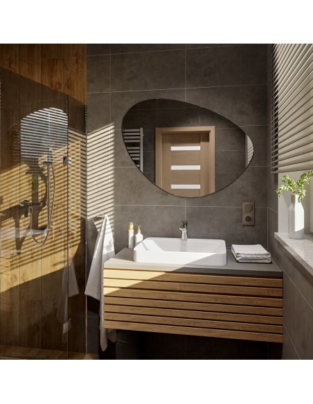 Badezimmerspiegel in unregelmäßiger Form - OBSYDIAN