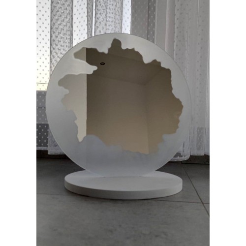 Runder Kosmetik-Make-up-Spiegel auf Standfuß - BLUMI