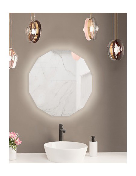 Mehreckiger Badezimmerspiegel mit Hintergrundbeleuchtung - FOREM LED