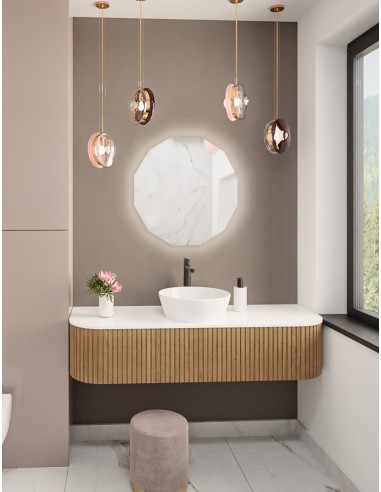 Mehreckiger Badezimmerspiegel mit...