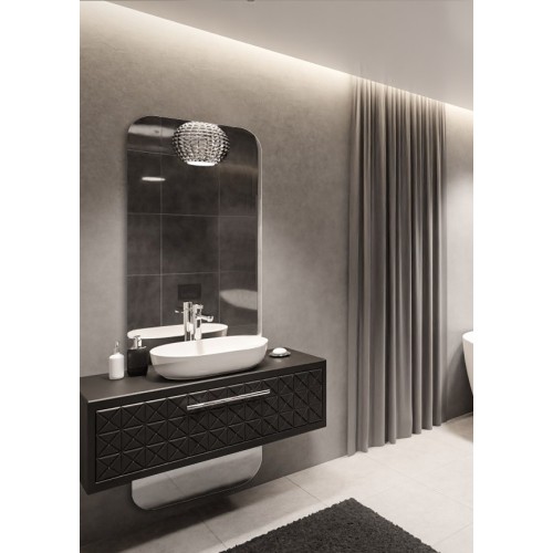 Badezimmerspiegel mit abgerundeten Ecken in zwei Teilen -... 2