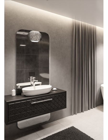 Badezimmerspiegel mit abgerundeten Ecken in zwei Teilen - GAJA