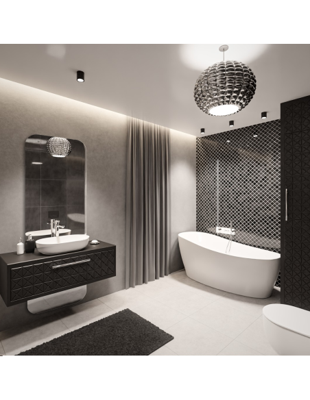 Badezimmerspiegel mit abgerundeten Ecken in zwei Teilen - GAJA