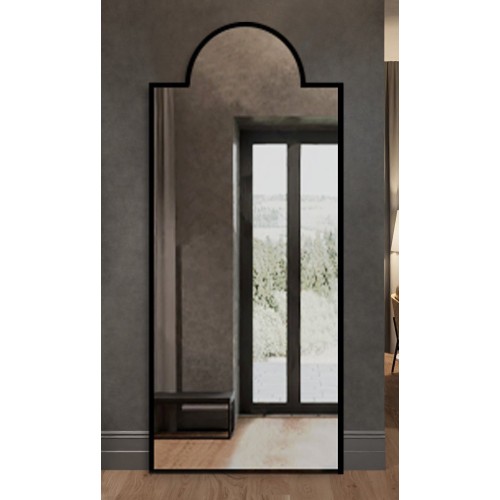 Dekorativer Bogenspiegel mit schwarzem MDF-Rahmen - ROSANO 2