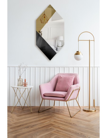 Exklusiver dekorativer Spiegel in Schwarz und Gold - MADAM