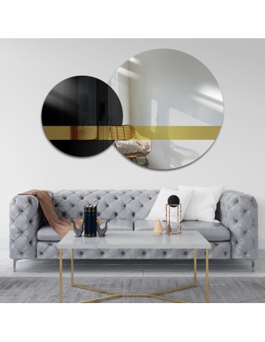 Set von Dekospiegeln, Spiegeltafel in Gold und...