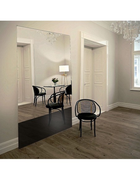 Großer dekorativer Spiegel mit farbigem Paneel - LORD