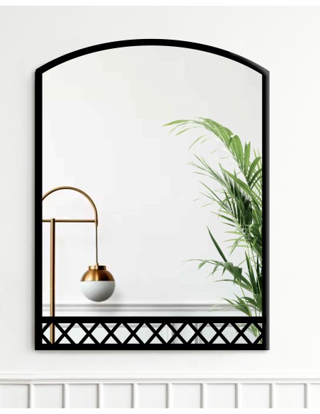 Loft-Fensterspiegel mit MDF-Stäben - BRUNO - Rahmenfarbe nach Wahl