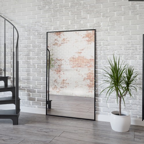 Moderner großer Wandspiegel mit Holzrahmen - 1503 -... 2