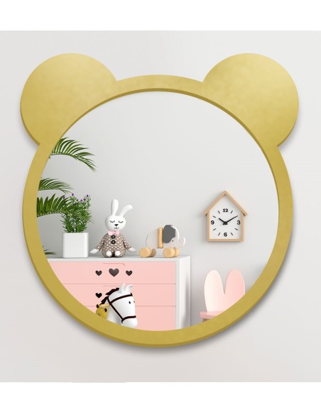 Dekorativer Wandspiegel für Kinder im MDF-Rahmen - Teddy Bear