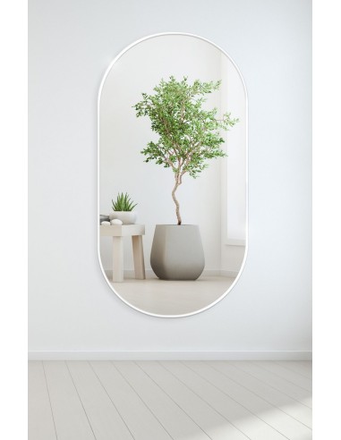 Ovaler Spiegel in schwarzem MDF SLIM Rahmen -...