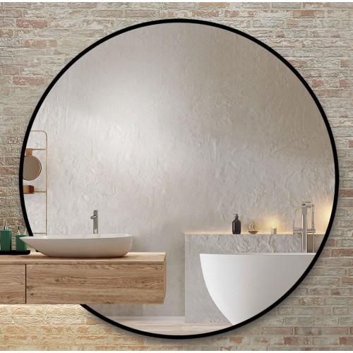 Runder Spiegel nach Maß mit Schrankausschnitt im... 2