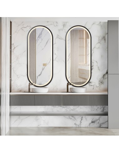 Satz ovale Spiegel in Mdf-Rahmen mit...