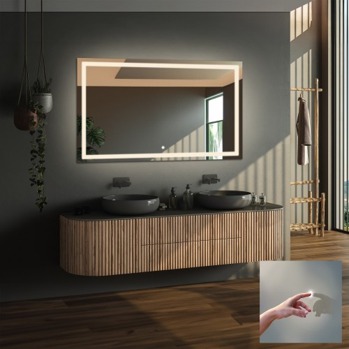 Rechteckiger Badezimmerspiegel mit Schalter - EMI LED... 2
