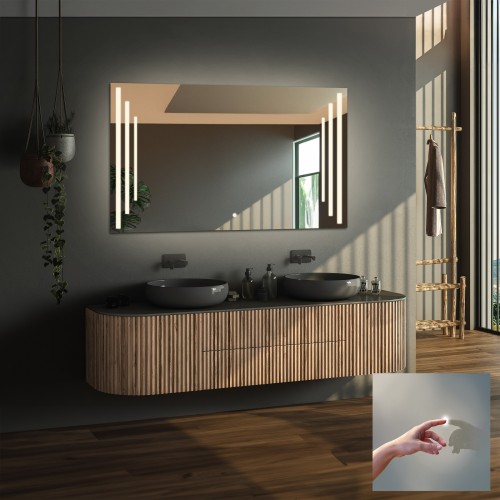 Rechteckiger Badezimmerspiegel mit Schalter - ALIS LED... 2