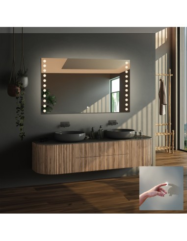 Rechteckiger Badezimmerspiegel mit Schalter -...