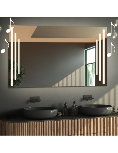 Rechteckiger Badezimmerspiegel mit...