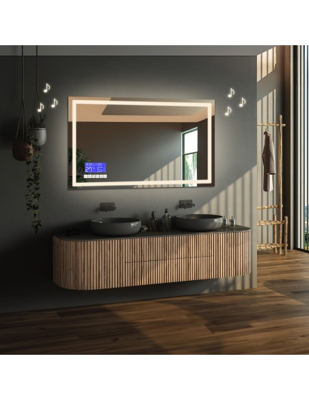 Rechteckiger Badezimmerspiegel mit Touchpanel - EMI LED PREMIUM