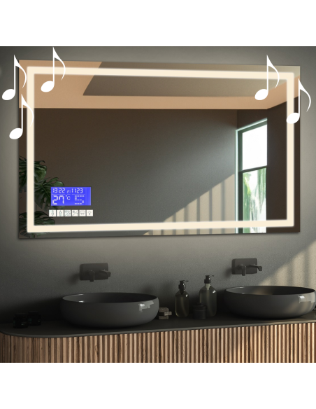 Rechteckiger Badezimmerspiegel mit Touchpanel - EMI LED PREMIUM