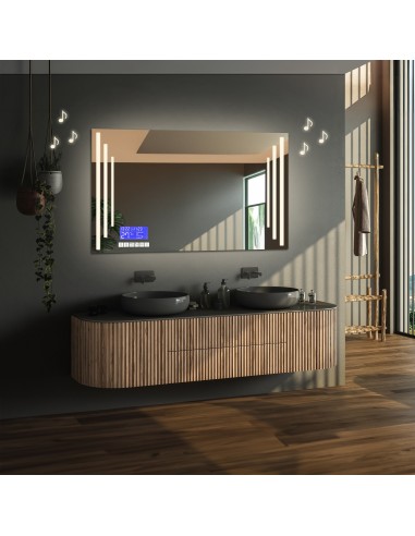 Rechteckiger Badezimmerspiegel mit Touchpanel -...