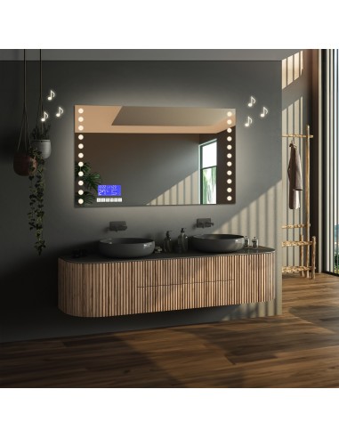 Rechteckiger Badezimmerspiegel mit Touchpanel -...