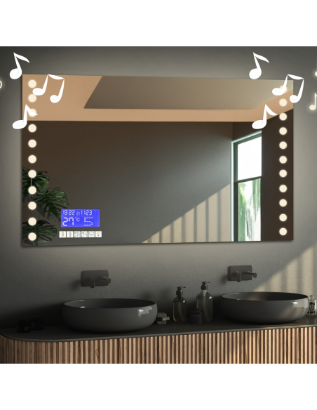 Rechteckiger Badezimmerspiegel mit Touchpanel - OLIWIA LED PREMIUM