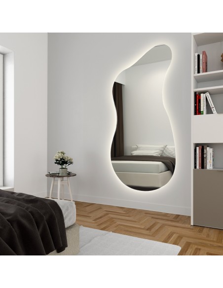 Spiegel mit organischer Form und Beleuchtung - ANGELIT II LED