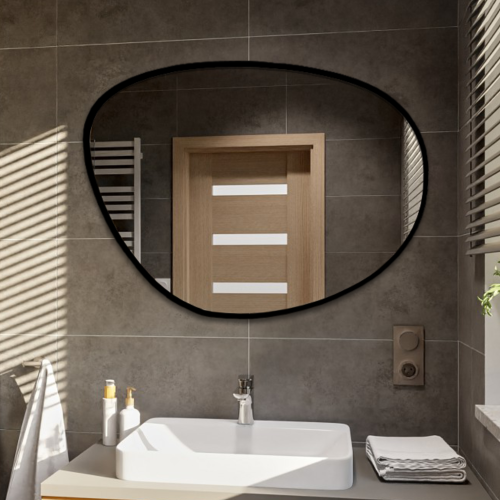 Unregelmäßig geformter Spiegel in einem Rahmen - AGAT IM... 2