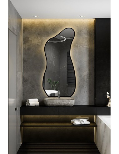 Organisch geformter Spiegel im Rahmen mit...