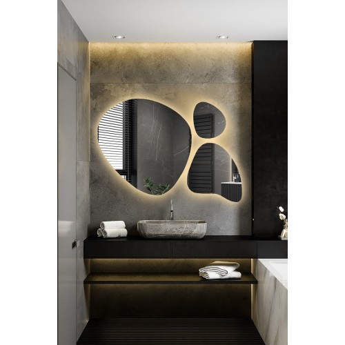 Set von drei Spiegeln in organischer Form, mit... 2