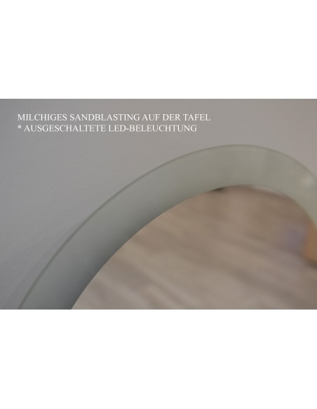 Ovaler Spiegel in MDF-Rahmen mit Beleuchtung - OSKAR IM LED-RAHMEN III