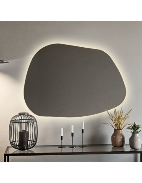 Organisch geformter Spiegel mit Beleuchtung - BAZALT LED