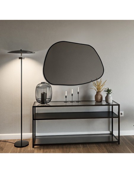 Organisch geformter Spiegel in MDF-Rahmen - BAZALT IM RAHMEN