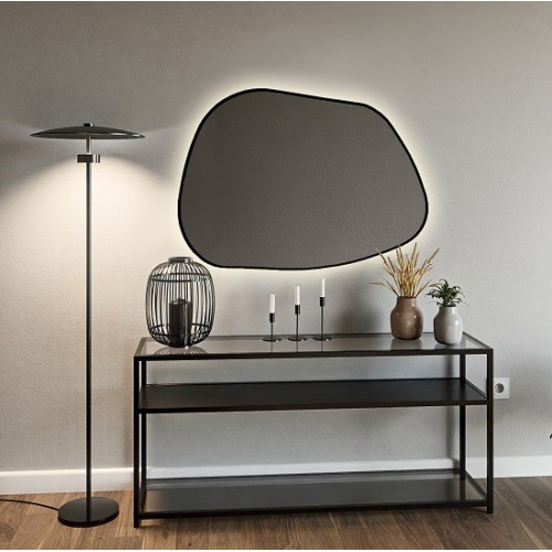 Organisch geformter Spiegel mit Beleuchtung - BAZALT IM...