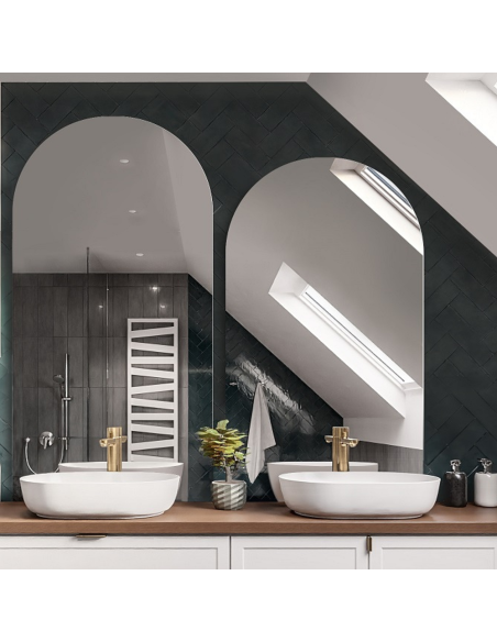 Set aus zwei halbovalen Badezimmerspiegeln - FRANK SET