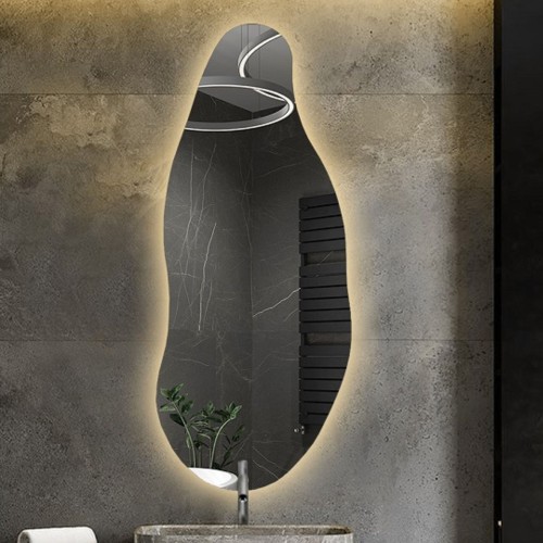 Dekorativer Spiegel mit organischer Form und Beleuchtung... 2