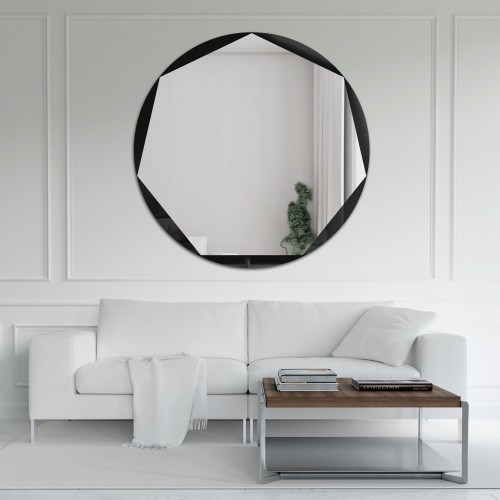 Siebenseitiger Spiegel im runden Rahmen - HEPTO