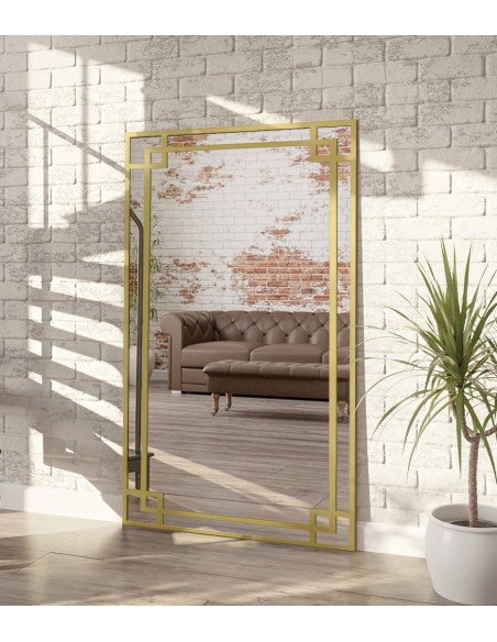 Spiegel in Loftoptik mit Sprossenleisten MDF - GABRIELA - Rahmenfarbe nach Wahl