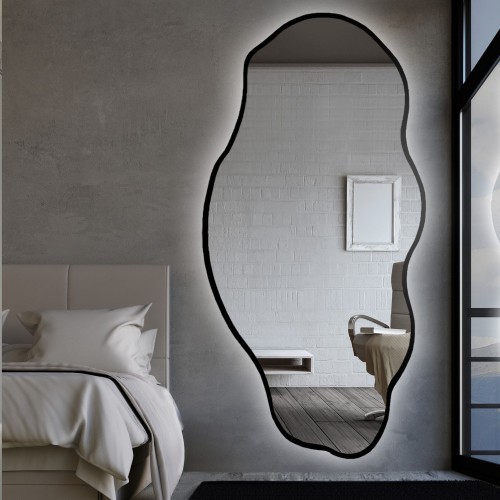 Spiegel in organischer Form mit beleuchtetem Rahmen -... 2