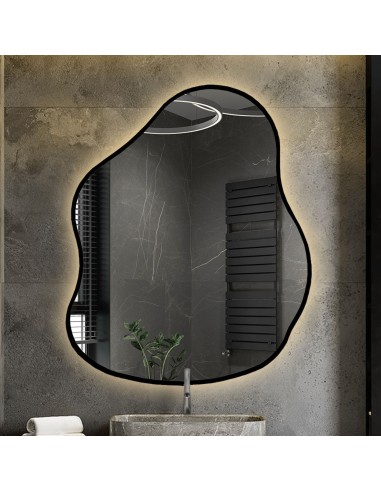 Spiegel in organischer Form im Rahmen mit...