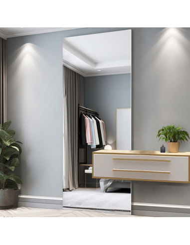 Großer rechteckiger Badezimmerspiegel mit...