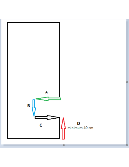Großer rechteckiger Badezimmerspiegel mit Ausschnitt für ein Schränkchen - AGIS