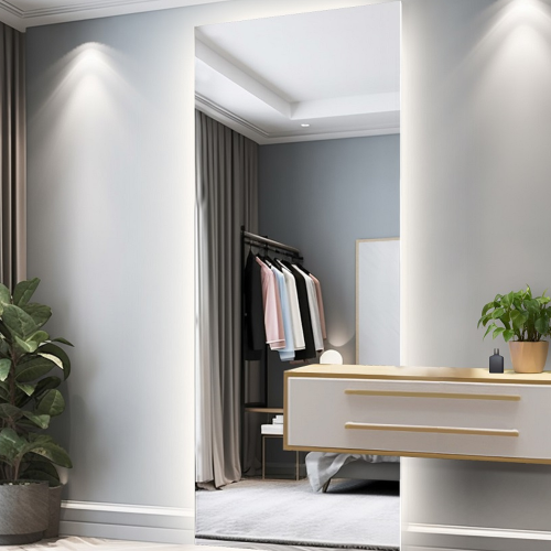 Großer rechteckiger Badezimmerspiegel mit Ausschnitt für... 2