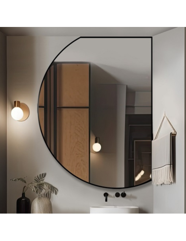 Spiegel mit unregelmäßiger Form in schwarzem,...