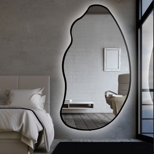 Spiegel in organischer Form im Rahmen mit Beleuchtung -... 2