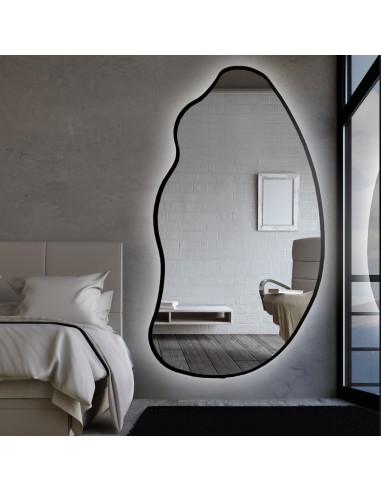 Spiegel in organischer Form im Rahmen mit...