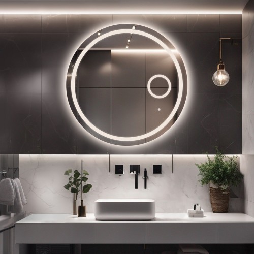 Badezimmerspiegel rund mit Zoom-LED-Spiegel - MAIA LED... 2
