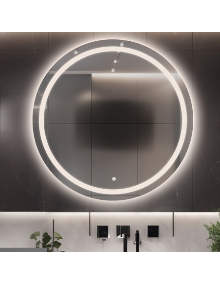 Runde Badezimmerspiegel mit Antibeschlagheizmatte - MAIA LED PREMIUM